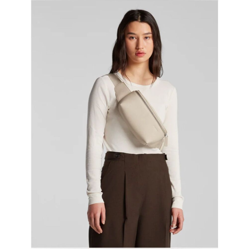 Monos Metro Sling Bag in Ivory (Vegan Leather) ~ New